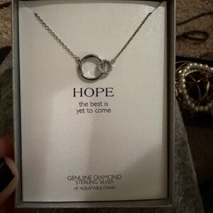 Sterling Silver Diamond Necklace